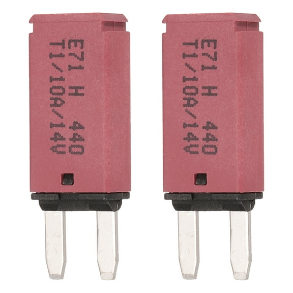 2 Pack 14V DC 10A Red ATC/ATO Automatic Narrow Mini Resettable Fuse for Car