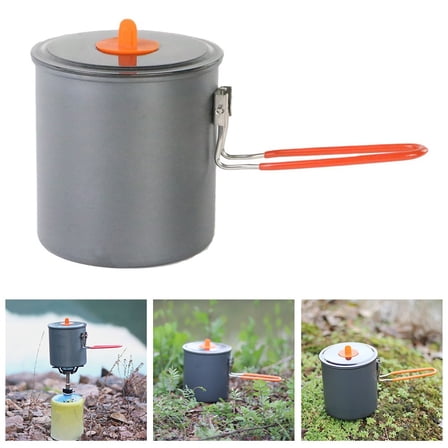 1000Ml Lightweight Camping Cooking Milk Pots Folding Handle Picnic Tea Coffee Pot Fangkenuo