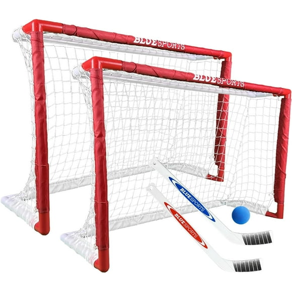 Compact Mini Hockey Goal Set