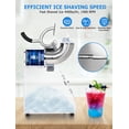 thumbnail image 5 of Danolaps Shaved Ice Machine,350W Ice Crusher with Stainless Steel Dual Blades,440 LBS/H Commercial Snow Cone Maker with Dual Blades,Acrylic Box,Safety On/Off Switchfor Family,Restaurants,Bars, 5 of 8