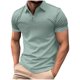 thumbnail image 5 of Camisas de Manga Larga para Hombres Suéter Cremallera Impresión Solapa Cuello, Blusa Casual para el Invierno, 5 of 6