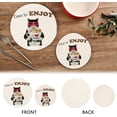 thumbnail image 4 of SKYSONIC Cat Love Coffee Quote Pot Holders Trivets, 2 Pcs Heat Resistant Trivets,Funny Kitten Cotton Thread Weave Mats for Hot Pads Pans Pot Bowl Teapot for Kitchen Decor, 4 of 7