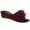Burgundy, variant on Sleepers Womens Anne Jewelled Rosette Boa Mule Slippers
