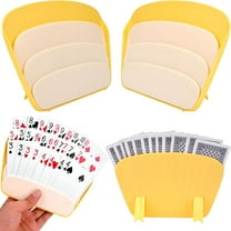 BESTSKY 4PCS Playing Card Holder, Card Game Accessory for Kids Adults, Plastic Little Hands Card Holder for Kids, Poker/Canasta/Bridge/Card Holder for Adults, Senior