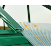 Palram - Canopia Hybrid 6' x 4' Polycarbonate/Aluminum Walk-In Greenhouse – Green - with Roof Vent