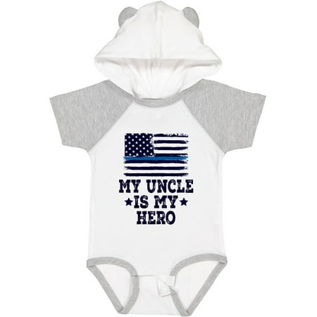 

Inktastic Police Officer Uncle is My Hero Gift Baby Boy or Baby Girl Bodysuit
