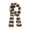 Beige, variant on UJNDER Scarf for Women Striped Knitted Neck Fashion Long Style Decorative Neckerchief Warmer Cozy Soft Wrap