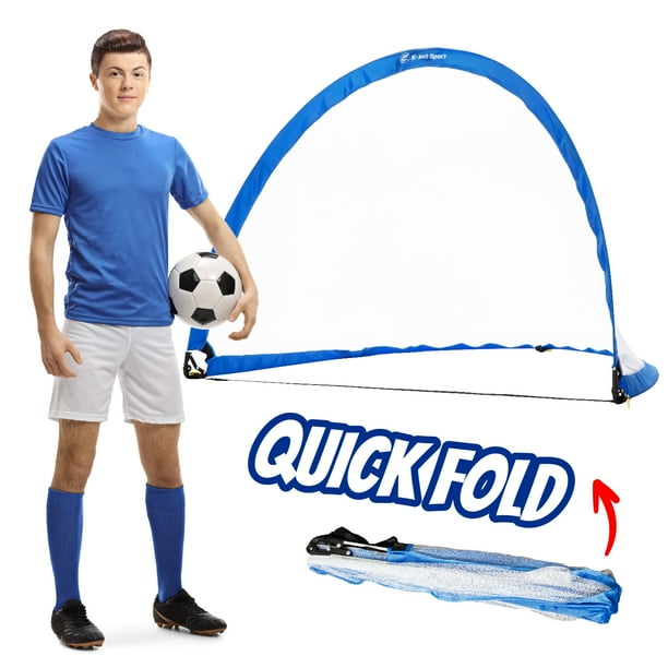 EJet Quick Fold Portable Soccer Goal, 6' x 4' Easy Setup, Soccer Gift