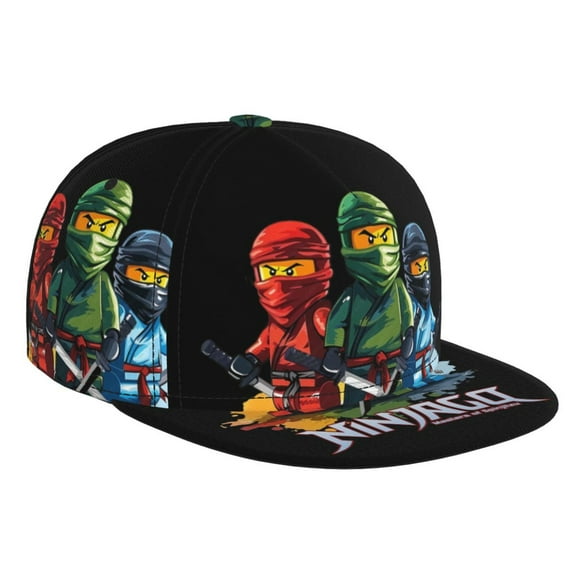 Ninjago Baseball Cap For Men, Women & Kids, Classic Flat Brim Hat Hip Hop Trucker Hat Adjustable Snapback Hat