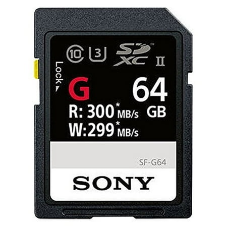 Flash Memory 7500 Series - Sony SF-G Series SF-G64 Flash Memory Card 64GB UHS-II U3/Class10 SDXC UHS-II