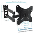 thumbnail image 3 of Full Motion TV Wall Mount Bracket,Swivel TV Wall Mount Bracket for 14 18 26 32 40 42 Inch LED LCD, 3 of 8