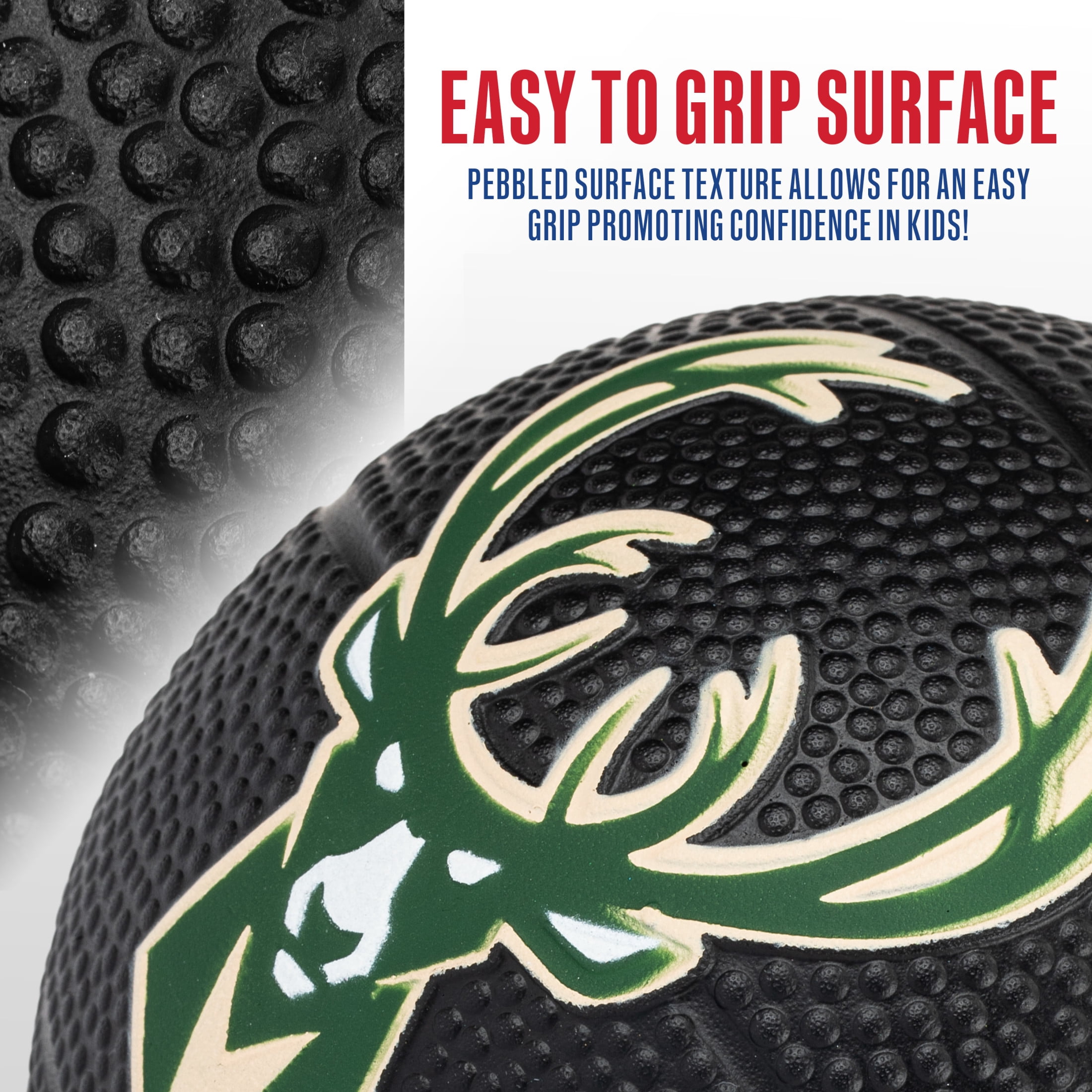 Franklin Sports NBA Milwaukee Bucks Mini Foam Basketball - Kids 5.5" Inch Toy Basketball for Over the Door + Mini Indoor Basketball Hoops - NBA Fan Shop Soft Foam Indoor Kids Basketballs