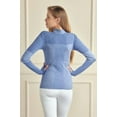 thumbnail image 2 of Women's Quarter Zip-Up Front Jacket with Thumb Holes - Great for Layering, 2 of 5