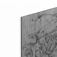 thumbnail image 2 of Luxe Metal Art 'Inverted Motorcycle Mechanical Sketch I' by Ethan Harper, Metal Wall Art, 24"x16", 2 of 7