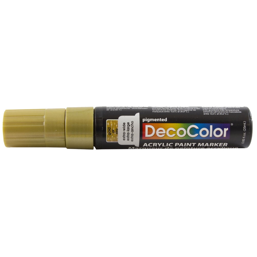 Marvy Uchida Jumbo Point Acrylic Paint Marker, Gold, 1/Pack