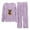 Purple, variant on Christmas pajamas Women's Solid Color Teddy Bear Jacquard Flannel Warm Suit Winter Thick Warm Home Clothes