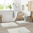 thumbnail image 4 of Nestl Super Soft Shaggy White Microfiber Bath Rug Set, 20" x 32", Non-Slip Backing (3 Count), 4 of 4