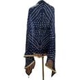thumbnail image 4 of ETHINIC Craft Hub Women's Cotton Bandhani Dupatta Jaipuri Rajasthani Dotted Embroidered Dupatta, Navy Blue, 4 of 6