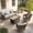 Gray Wicker, Gray, variant on Toject Outdoor Patio Furniture Set, All-Weather Gray Wicker Outside Furniture with 42 Inch Fire Pit Table, 7 Pieces Conversation Set with Swivel Chairs & Ottomans for Backyard Deck Garden, Denim Blue