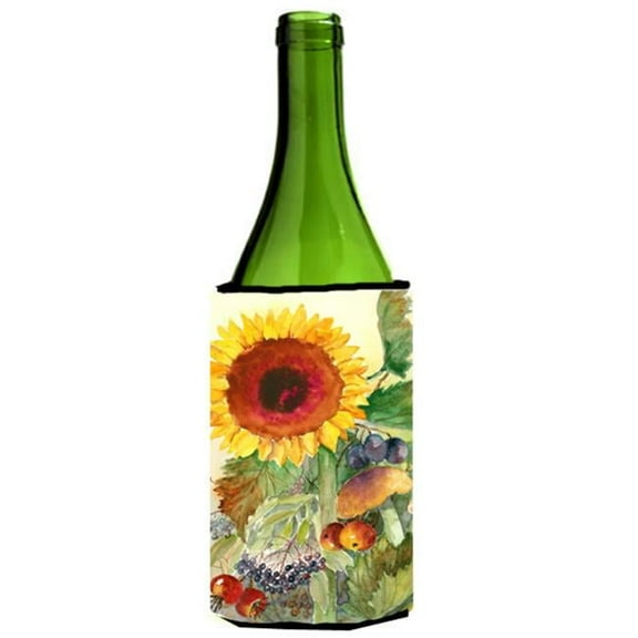 Autumn Flowers I by Maureen Bonfield Wine Bottle Can cooler Hugger