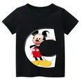 thumbnail image 5 of 2024 Nueva camiseta de verano con combinación de letras para niños de alta calidad Disney Mickey Mouse Font ABCDEF camiseta de manga corta para niños, 5 of 5