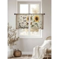 thumbnail image 2 of You Are My Sunshine Sheer Curtains 45 inches Long 2 Panels Set Sunflowers Flower Bee Farm Tiers Sheers Rod Pocket Small Window Short Curtains for Kitchen Cafe, Each 52" W x 45" L, 2 of 7