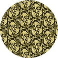 thumbnail image 1 of Ahgly Tapis Rond Lavable en Machine Intérieur Transitionnel Gris Minuit, 8 Pieds Rond, 1 of 7