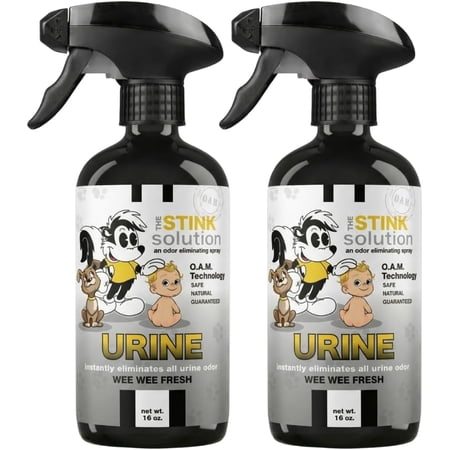 Urine Odor Eliminator Spray Completely Removes Cat Urine, Dog Urine, and Human Urine Odors, Quickly from Carpet, Mattress, Hardwood Floors, Grass, Outdoor Lawns, and More - 216 Ounces ()