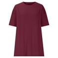 thumbnail image 3 of JIUKE Womens Casual T Shirts Oversized Tees Summer Half Sleeve Crew Neck Tunic Tops Basic Tee Shirt S-Xxl, 3 of 6