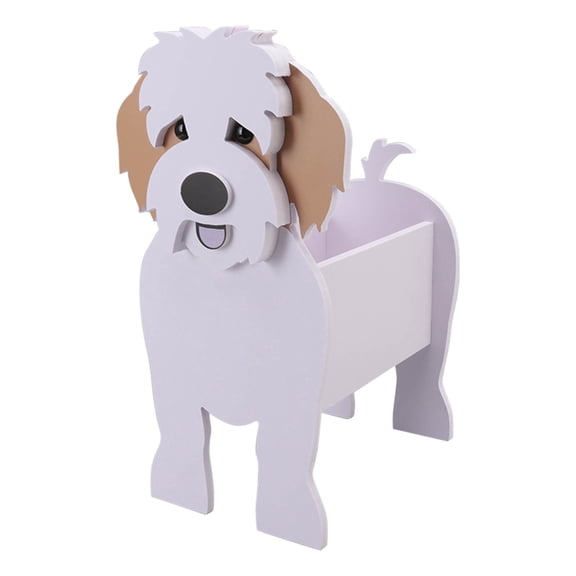 BIMZUC Cute Dog Flower Pot Dog Shaped Planter Pot Handicraft PVC Plant Container Holder for Outdoor Indoor Garden Decoration Plant Storage Container 13.4 inches / 34 cm