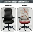 thumbnail image 4 of Xoenoiee Butterfly Letter Flower Print Office Chair Cover Stretchable Desk Chair Cover, Executive Computer Chair Cover for Armrest Chairs, Universal Boss Rotating Large Office Chair Seat Covers, S, 4 of 6