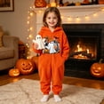 thumbnail image 5 of Grblisyd Kids Soft Flannel Onesie Sleepwear Hooded Full Body Halloween Sleep Jumpsuit Cute Ghost Print Loungewear for Boys Girls, 5 of 7