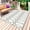 Green, variant on Red Grey Geometric Outdoor Rug 5x7 Ft - Reversible Patio Rug Outdoor Camping Rugs, Abstract Modern Twisted Lines Art Washable Indoor Outdoor Area Rugs, Non-Slip Outdoor Carpet Runner for Deck/Porch