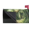 thumbnail image 4 of Mailbox Covers Magnetic Standard Size Post Box Cover Wrap Outside Waterproof Home Yard Garden Decor House in Forest 21x18, 4 of 9