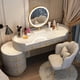 thumbnail image 2 of Lighting Drawer Dressing Table Luxury Nordic Bedroom Vanity Woman Makeup Dressing Table Tocador Maquillaje Household Products My Lux Decor Round, 2 of 38