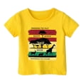 thumbnail image 4 of Girls Tops Black History Month Graphic Short Sleeve Tee Girls Clothes Yellow 1-2 Years, 4 of 6