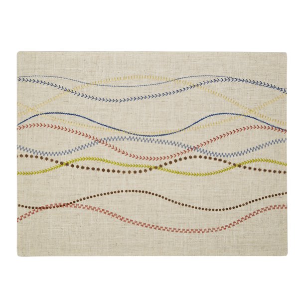 Better Homes & Gardens Embroidered Wavy Lines Ivory Placemat Walmart