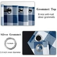 thumbnail image 2 of Buffalo Plaid Curtains for Farmhouse Bedroom, Blackout Window Drapes with Grommets for Living Room Darkening Light Blocking and Thermal Insulated Navy and White 26"W x 63"L (Pack of 2), 2 of 6