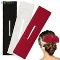 thumbnail image 5 of BadPiggies 3 Pieces Hair Deft Bun Maker, for French Twist Hair Elastic Bands Classy Multicolor Cloth Magic Clip Headband Lazy Hair Curler Hairstyle Accessories for Girl Women (Solid), 5 of 7