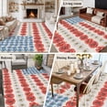 thumbnail image 5 of Large Area Rugs for Living Room Bedroom, Independence Day 5'x8' Rug Washable Carpet Runner Indoor Outdoor, American Flag Red Blue White Flowers Non Slip Floor Mats Rug for Kitchen, Bathroom, 5 of 8