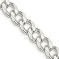 thumbnail image 6 of 925 Sterling Silver 8mm Curb Chain 28 Inch, 6 of 7