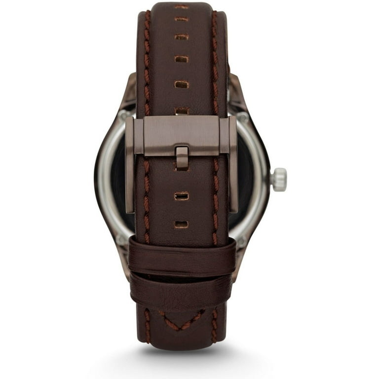 Fossil Men s ME1123 Twist Day Date Dial Brown Leather Watch