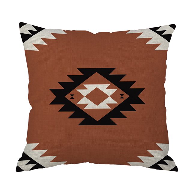 Panxico Housse de Coussin en Lin, Housse de Coussin Géométrique Simple pour Canapé