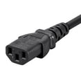 thumbnail image 3 of Monoprice Extension Cord - 3 Feet - Black (6 Pack) IEC 60320 C14 to IEC 60320 C13, 16AWG, 13A, SJT, For Powering Computers, Monitors, 3 of 6