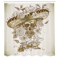 thumbnail image 3 of Ambesonne Wooden Shower Curtain, Spanish Dead Hat, 69"Wx84"L, Khaki Beige, 3 of 5
