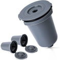 thumbnail image 1 of Taza de filtro reutilizable, filtro de malla de acero inoxidable, ducha de agua de diseño especial, tazas de filtro duraderas, gris (paquete de 2), 1 of 5