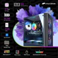 thumbnail image 3 of STGAubron PC de Bureau Gaming, Radeon RX 580 8G GDDR5, Intel Core I7 jusqu'à 3.9 GHz, 16G, 512G SSD, WiFi, BT 5.0, RGB Fanx6, Clavier & Souris & Tapis de Souris RGB, Barre de Son BT RGB, W10H64, 3 of 5