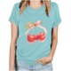 thumbnail image 4 of Blusas de Manga Corta para las Mujeres Divertida Impresión Cuello Redondo Camiseta Vintage, Blusas de Primavera para las Mujeres, 4 of 9