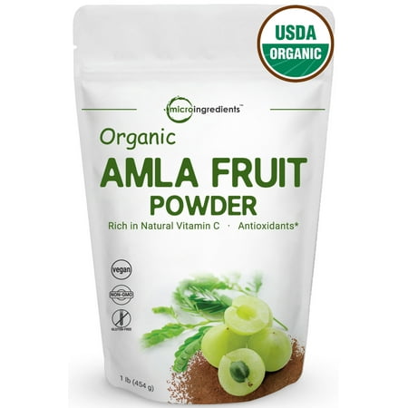Premium Organic Amla Fruit Powder, 1 Pound, Rich in Natural Vitamin