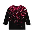 thumbnail image 5 of Blusas y camisas de manga larga con cuello redondo y estampado infantil, manga 3/4/cuello redondo tres cuartos, camisa y top para niños, top de poliéster para niños, 5 of 5